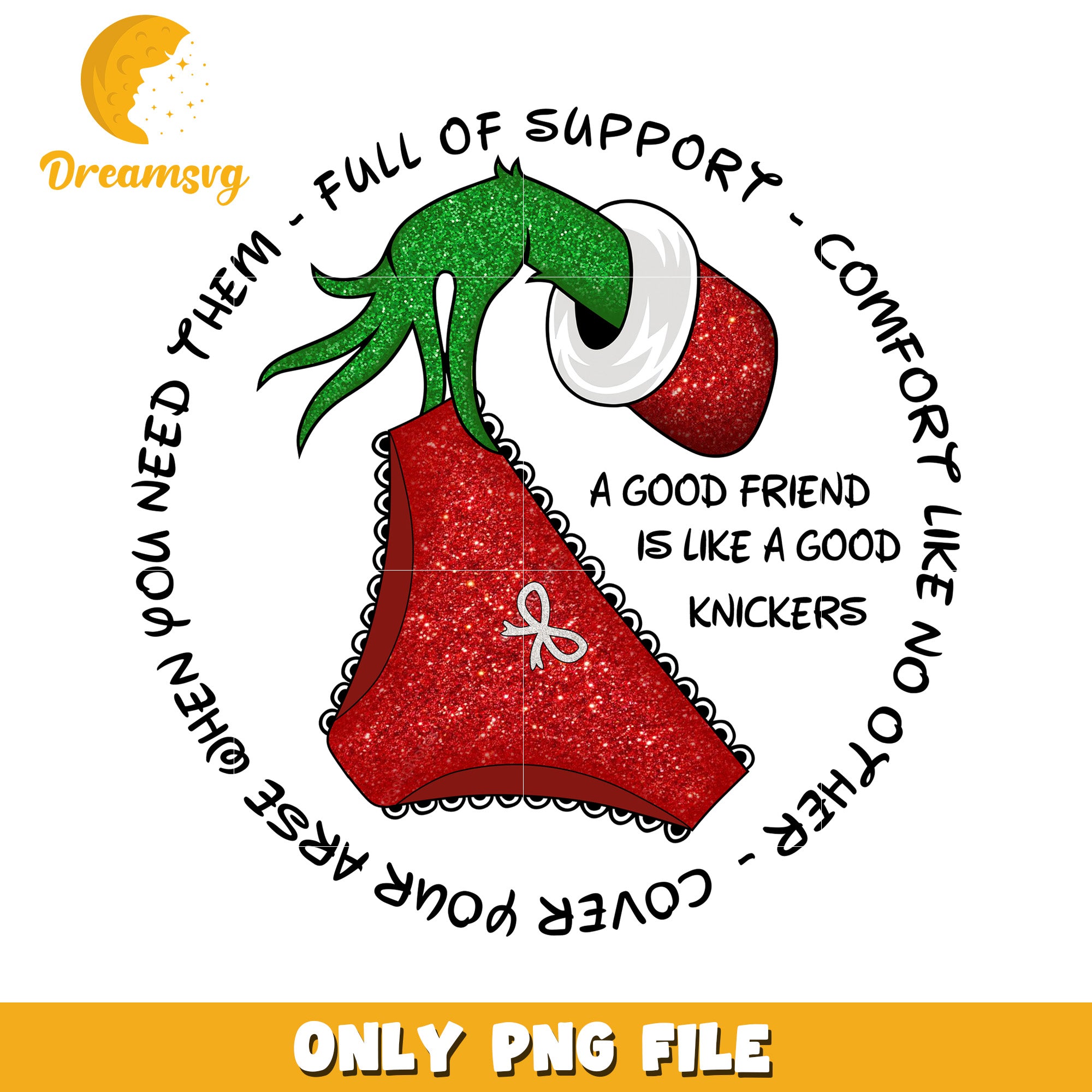 Grinch knickers quote png, the grinch​ png, grinch christmas tree png