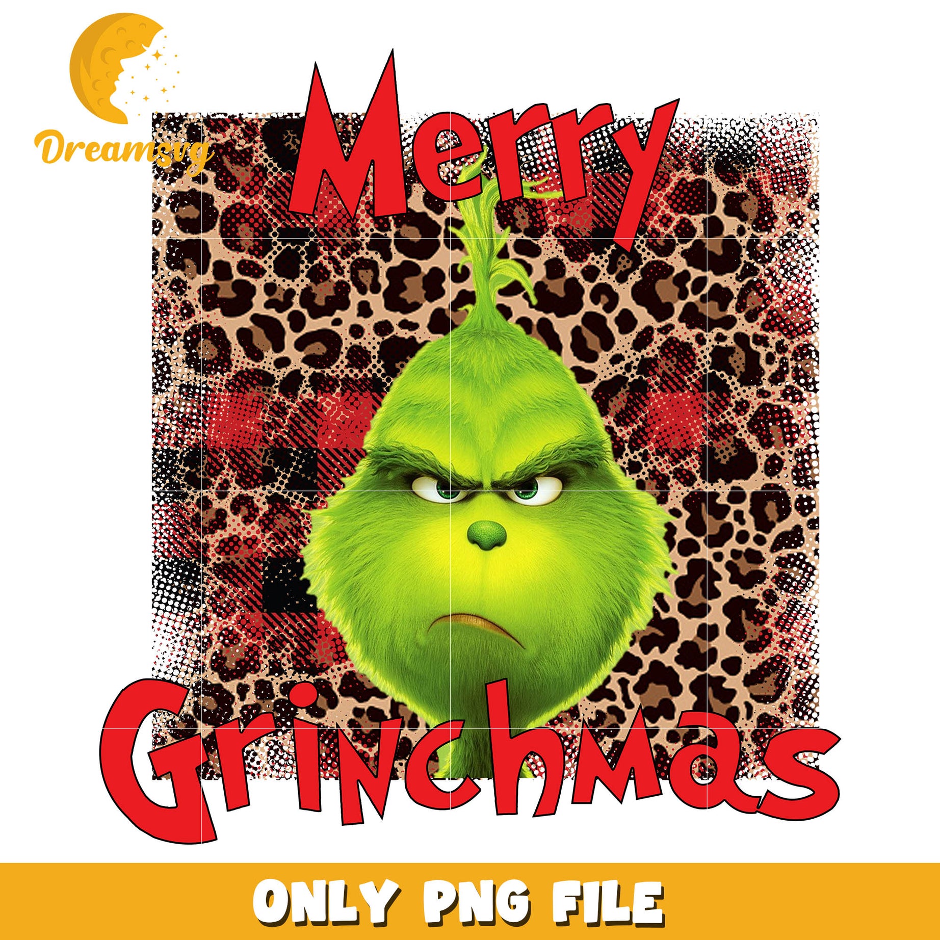 Grinch leopard merry christmas png, grinch christmas decorations​​​ png
