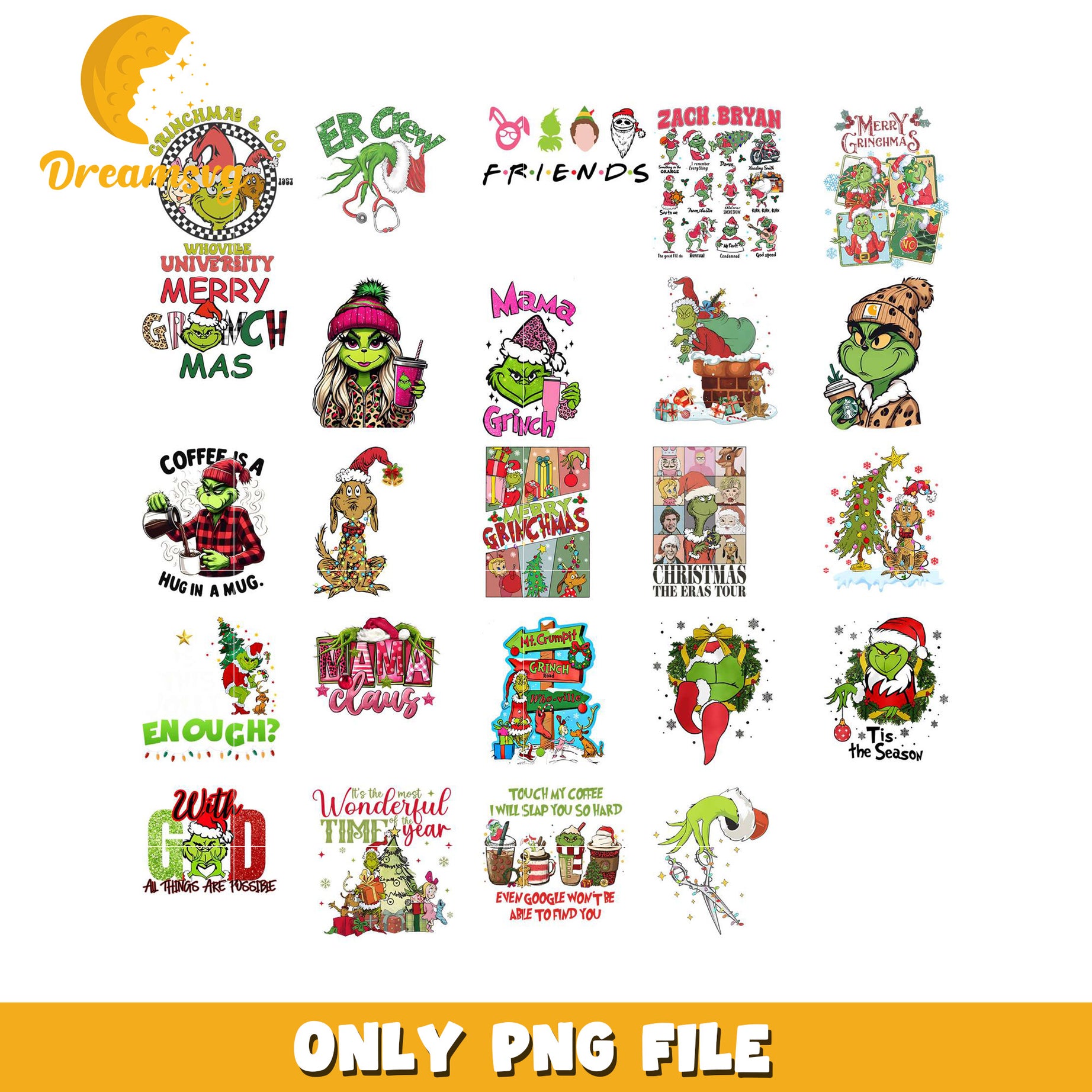 Grinchmas PNG Bundle 20+ Designs