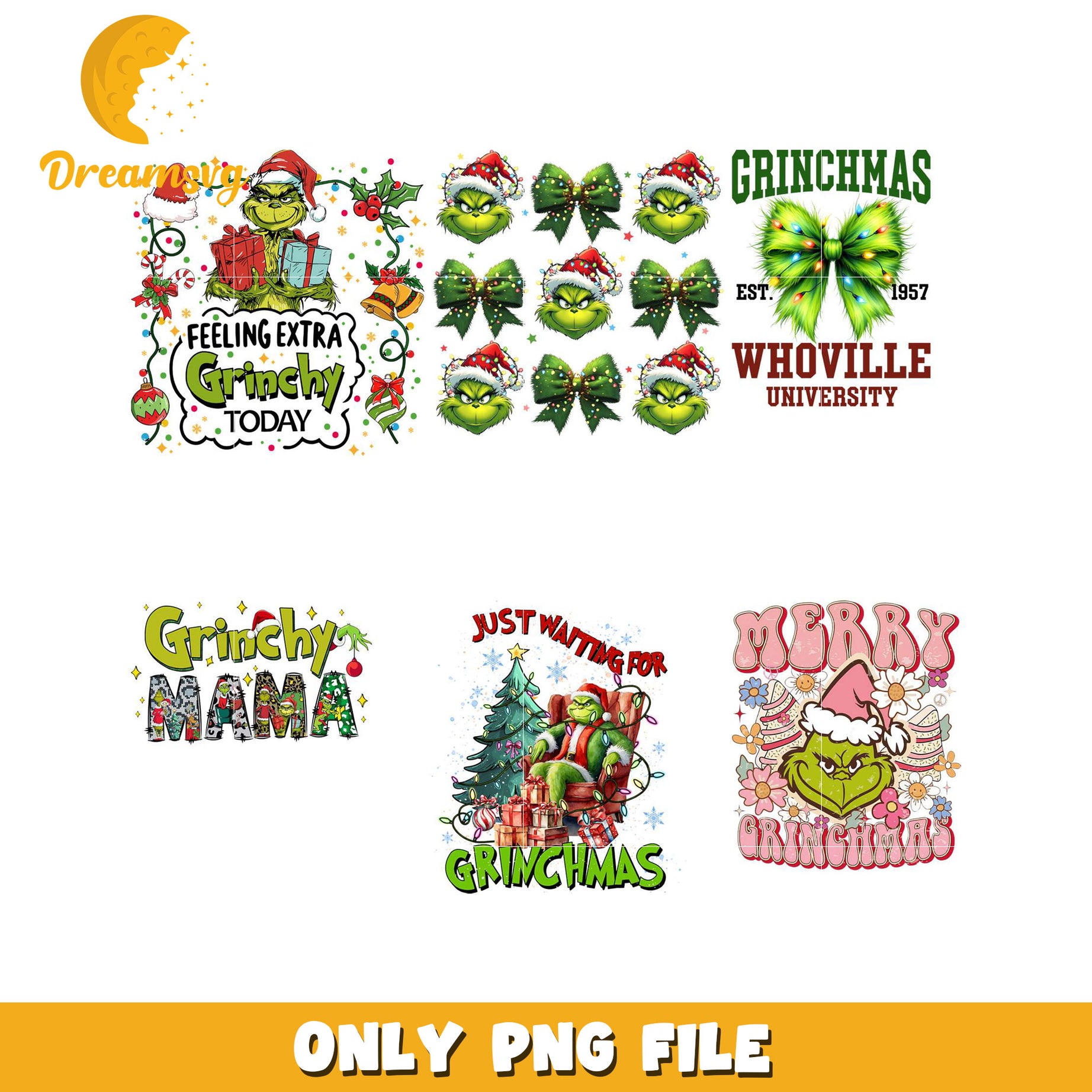 Grinchmas PNG Bundle 5 Designs