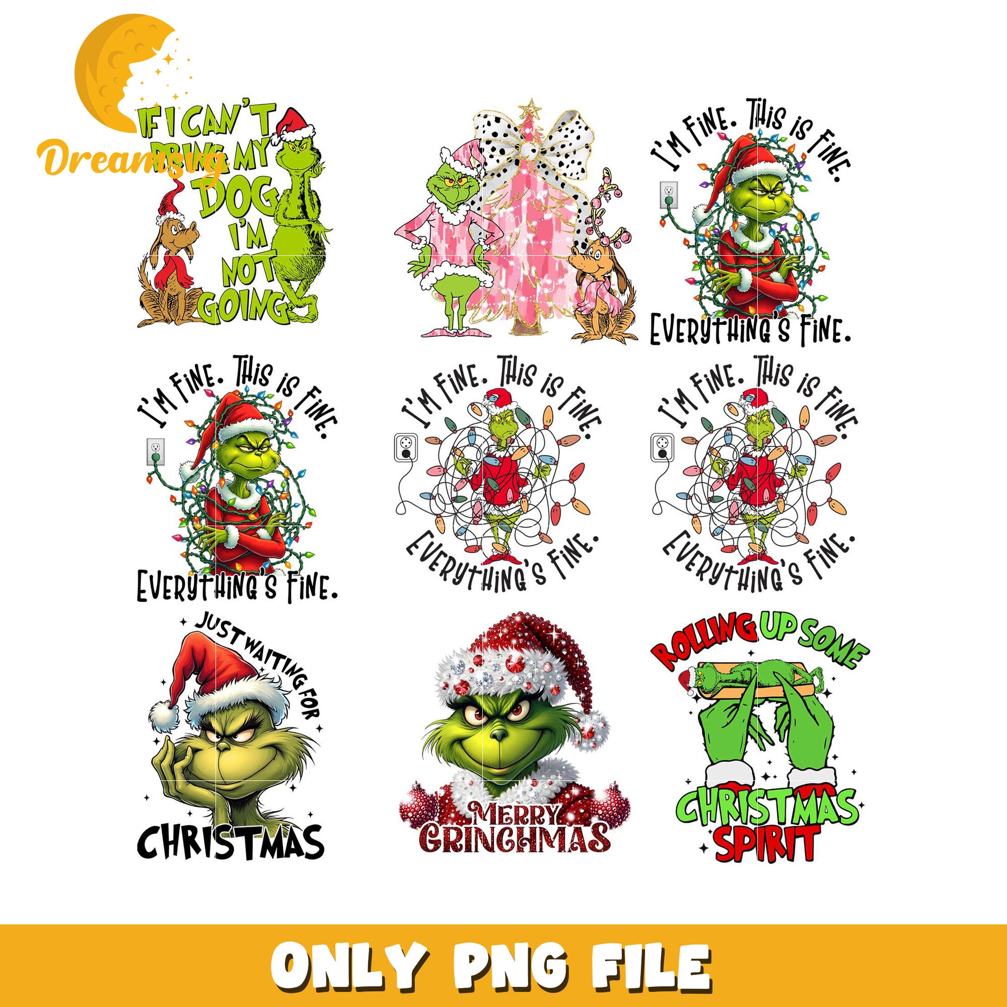 Grinchmas PNG Bundle Sublimation Designs