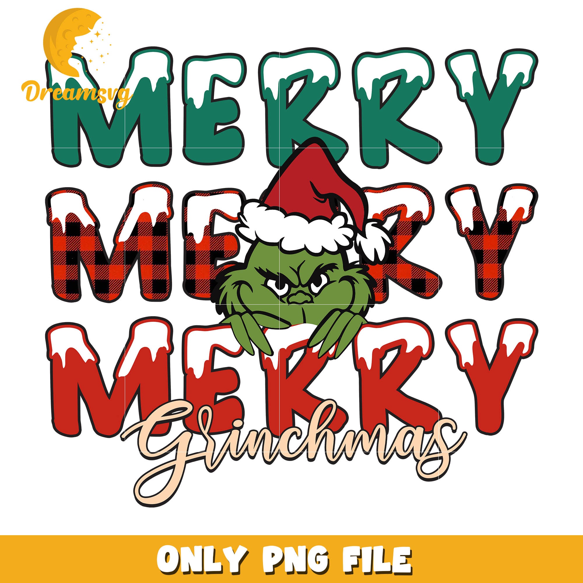 Grinchmas merry merry merry christmas color png, grinch face png