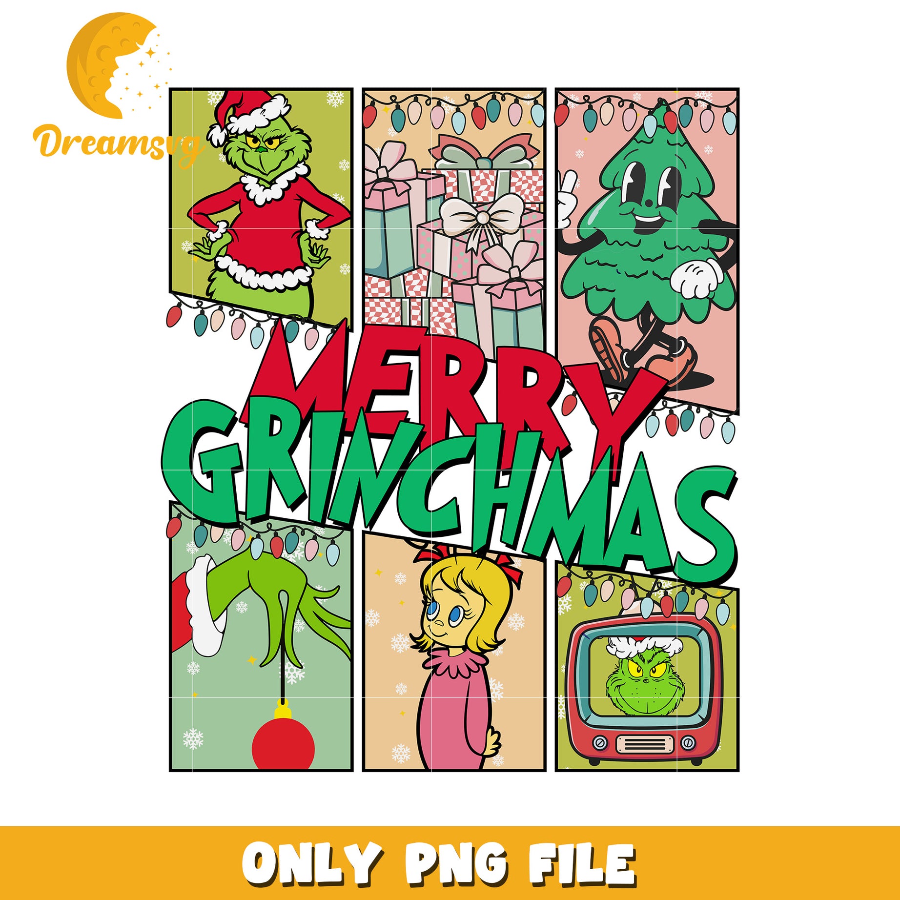 Grinchmas png, white christmas​ png, christmas snow png
