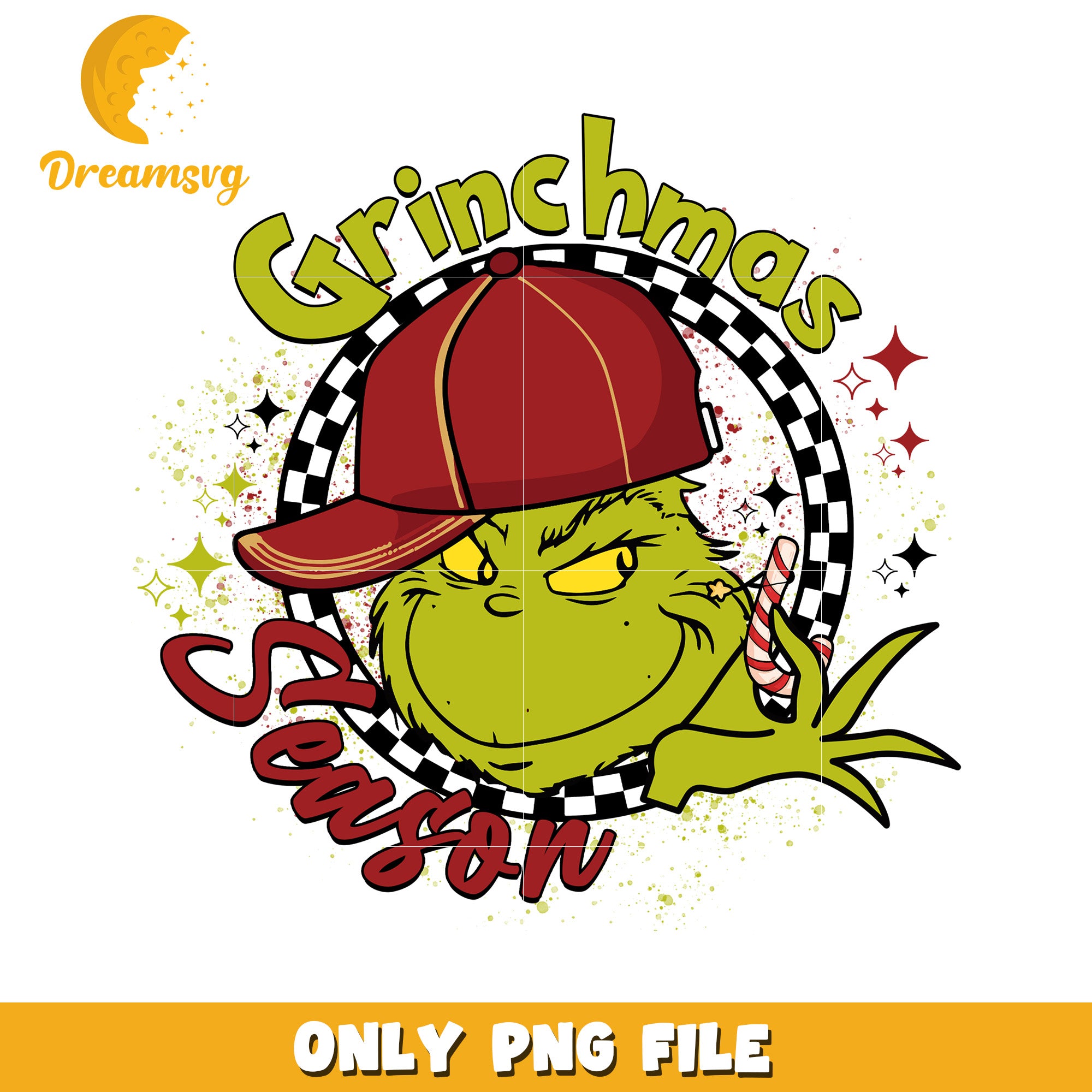 Grinchmas season png, white christmas png, grinch face png