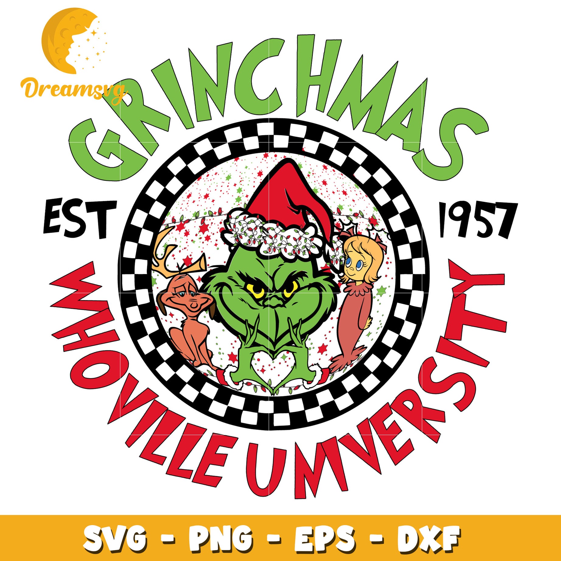 Grinchmas whoville university svg, Grinchmas svg, christmas svg