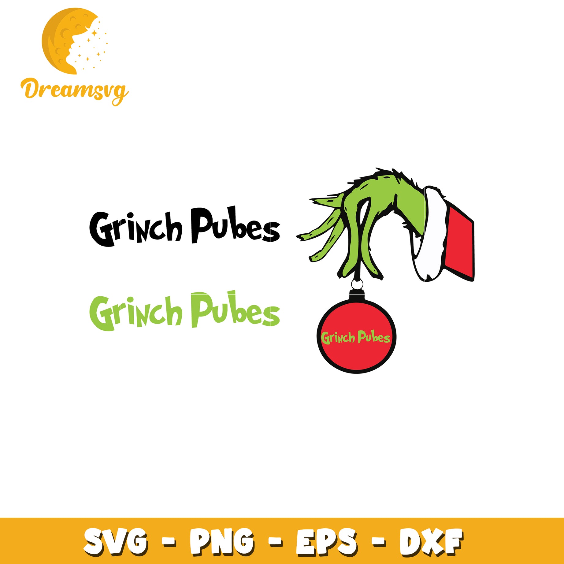 Grinch pubes christmas bauble svg, the grinch svg, cartoon svg