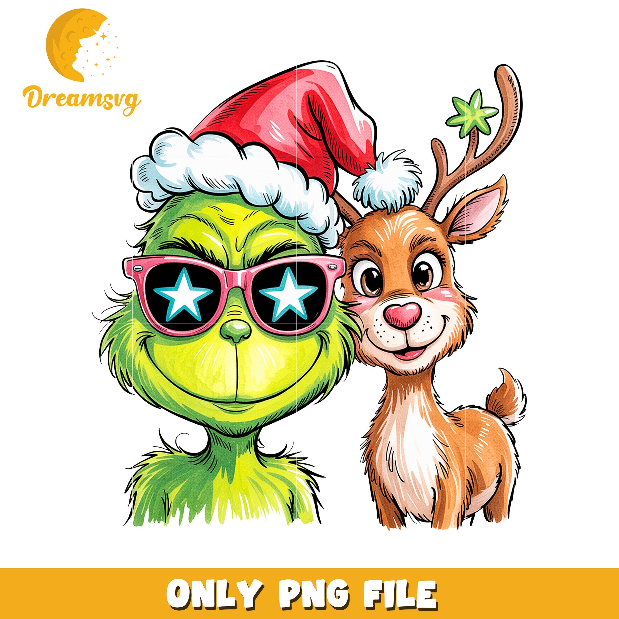 Grinch reindeer png, white christmas​ png, christmas snow png