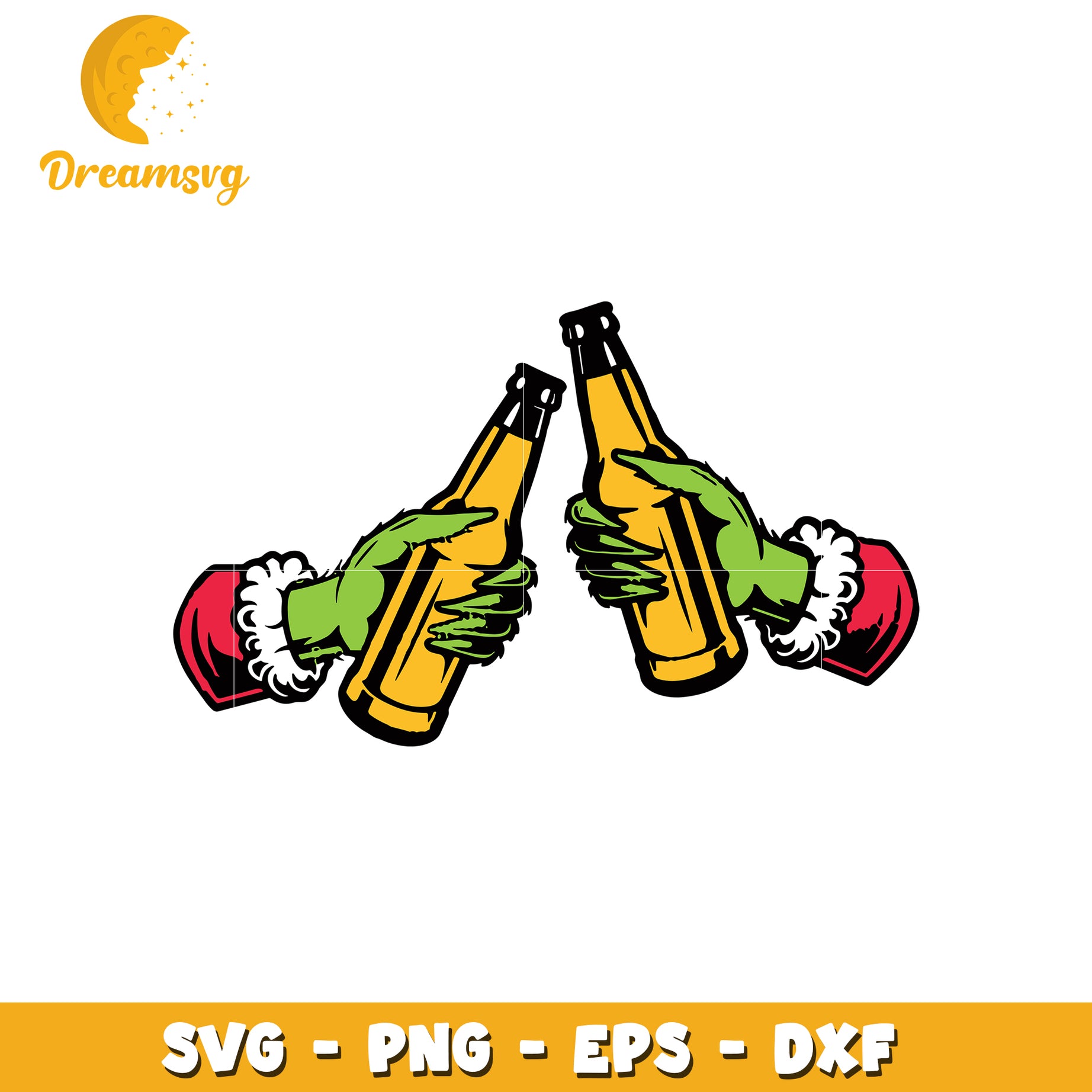 Grinch santa drink beer svg, the grinch svg, cartoon svg