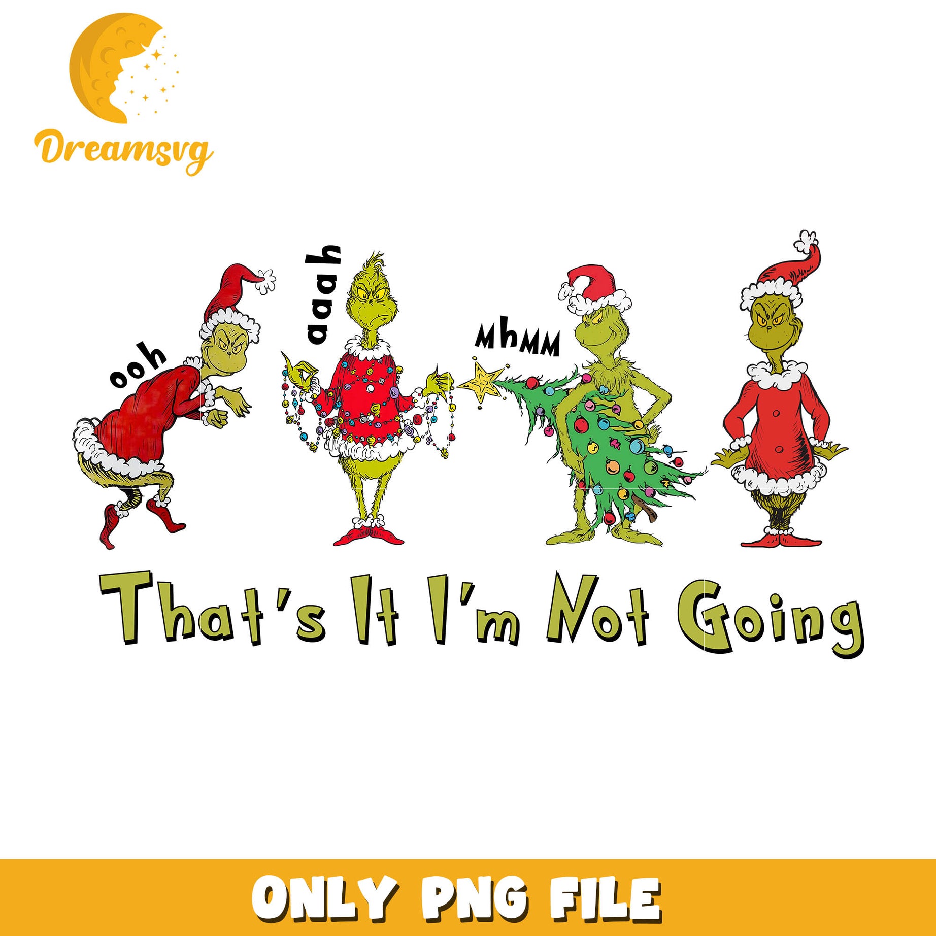 Grinch that's it i'm not going posture png, grinch character​ png