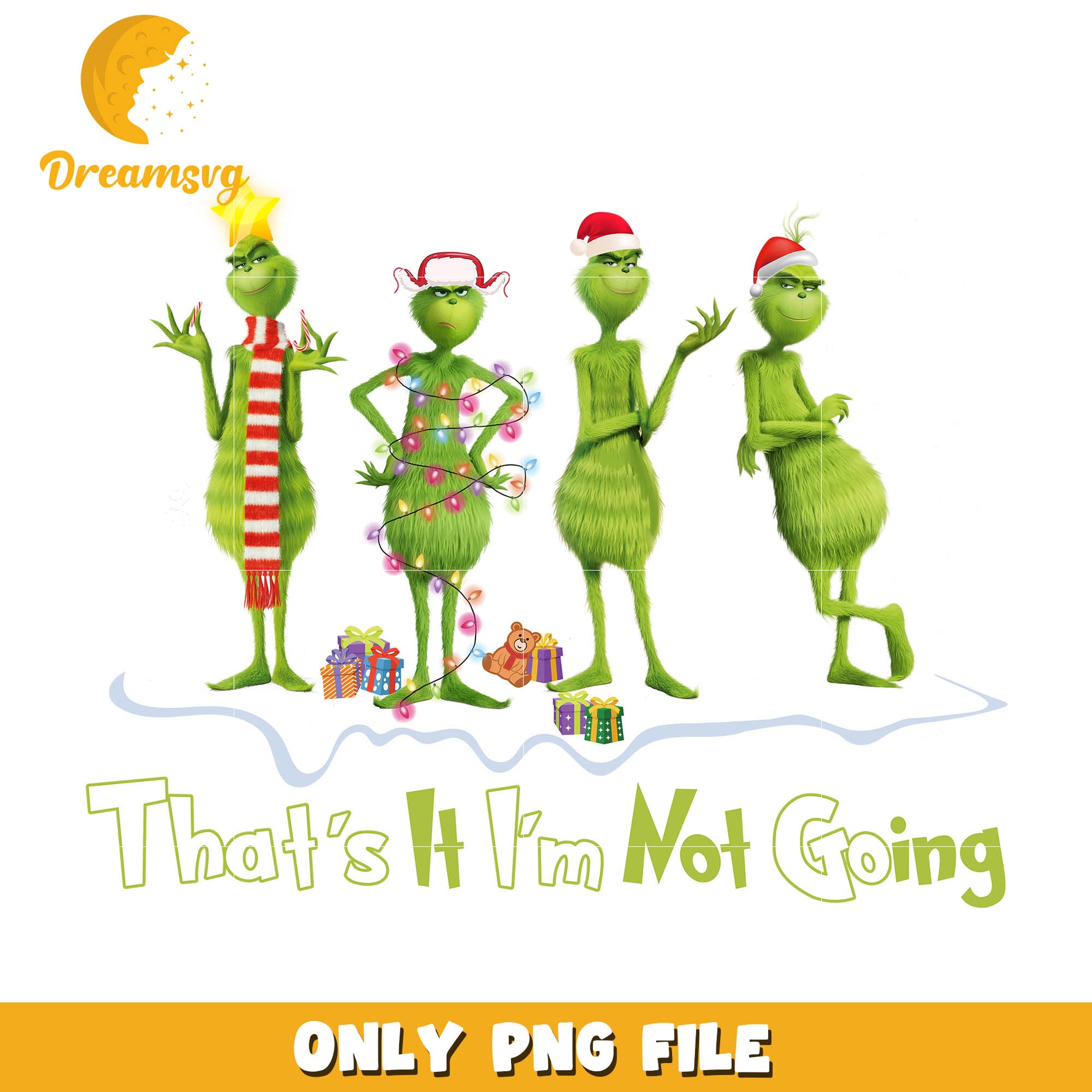 Grinch that not going christmas png, thats it im not going grinch​​ png