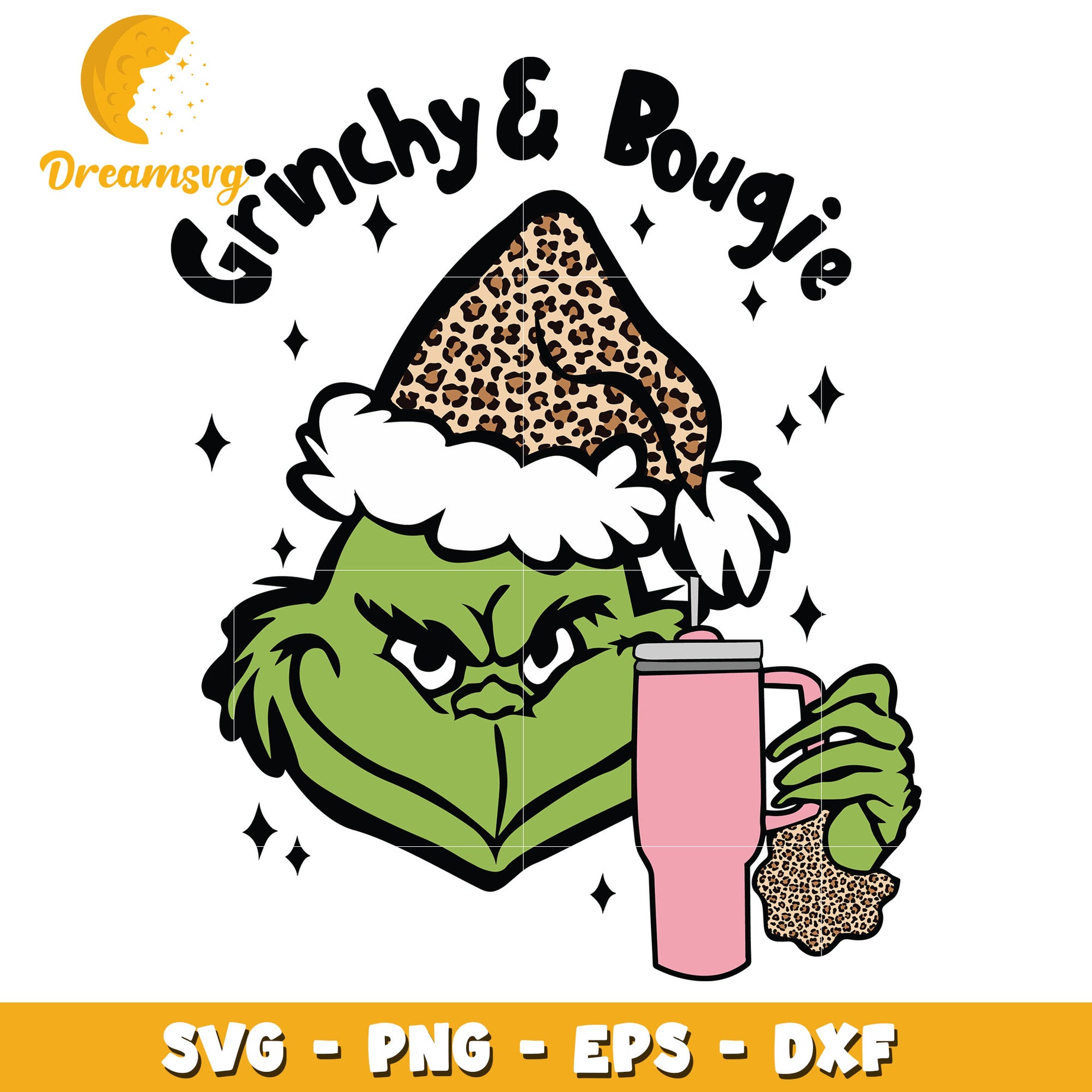 Grinchy And Bougie svg, Groovy Christmas svg, Christmas svg