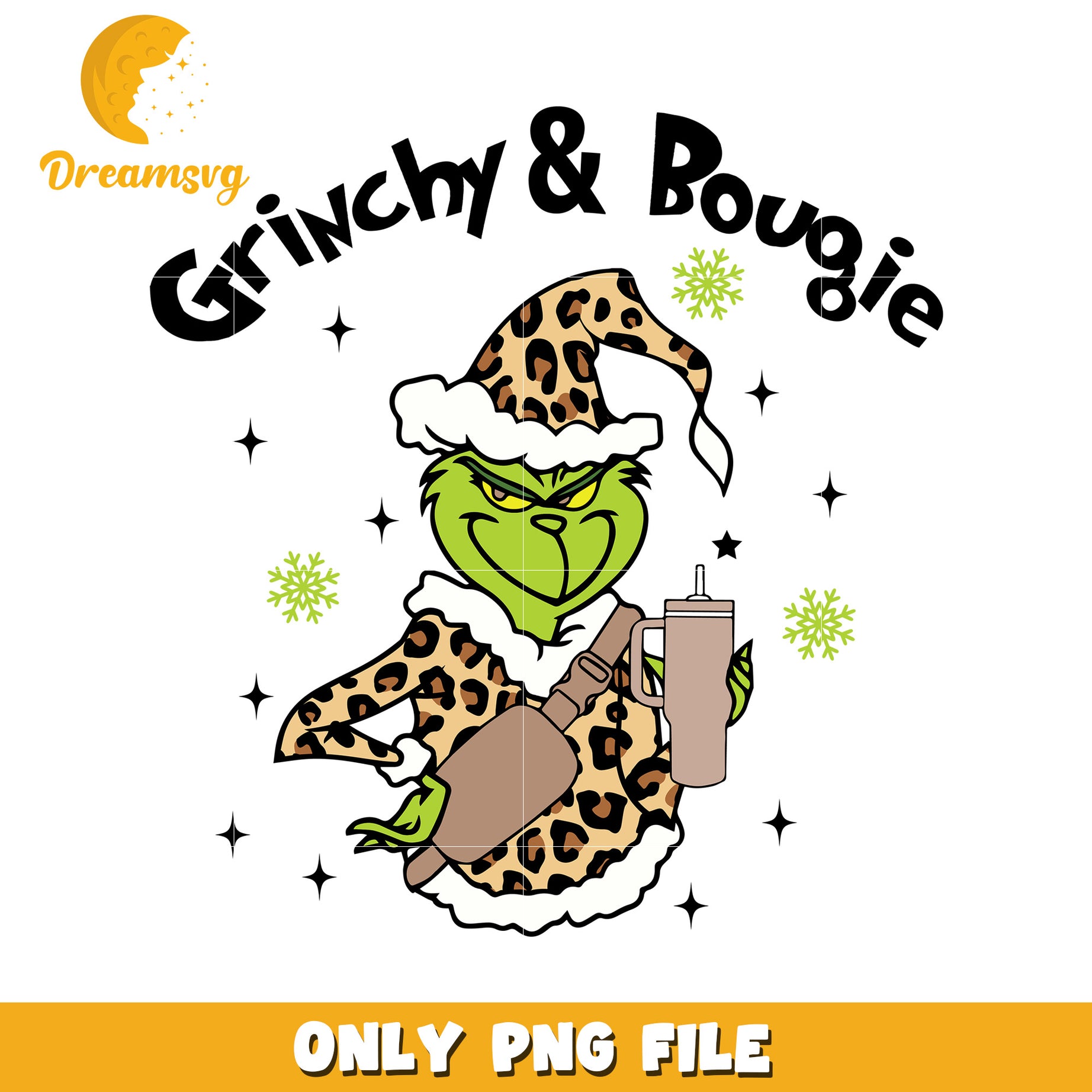 Grinchy and bougie png, grinch quotes​ png, christmas bell png
