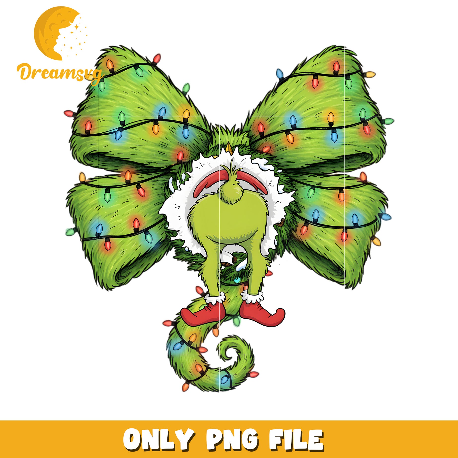 Grinchy bowtie png, disney celebration png, christmas dream png