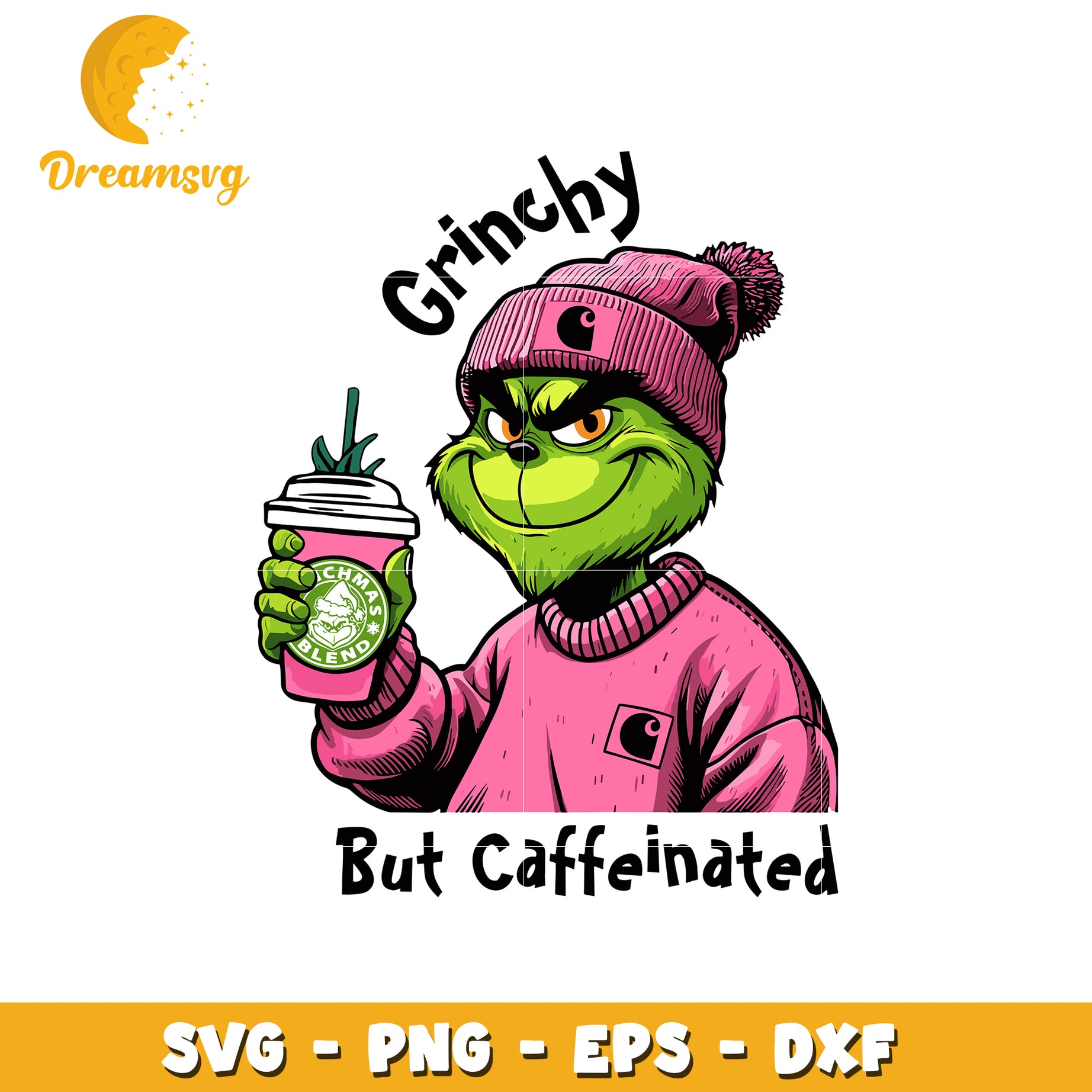 Grinchy but cafeinated svg, the grinch svg, coffee svg