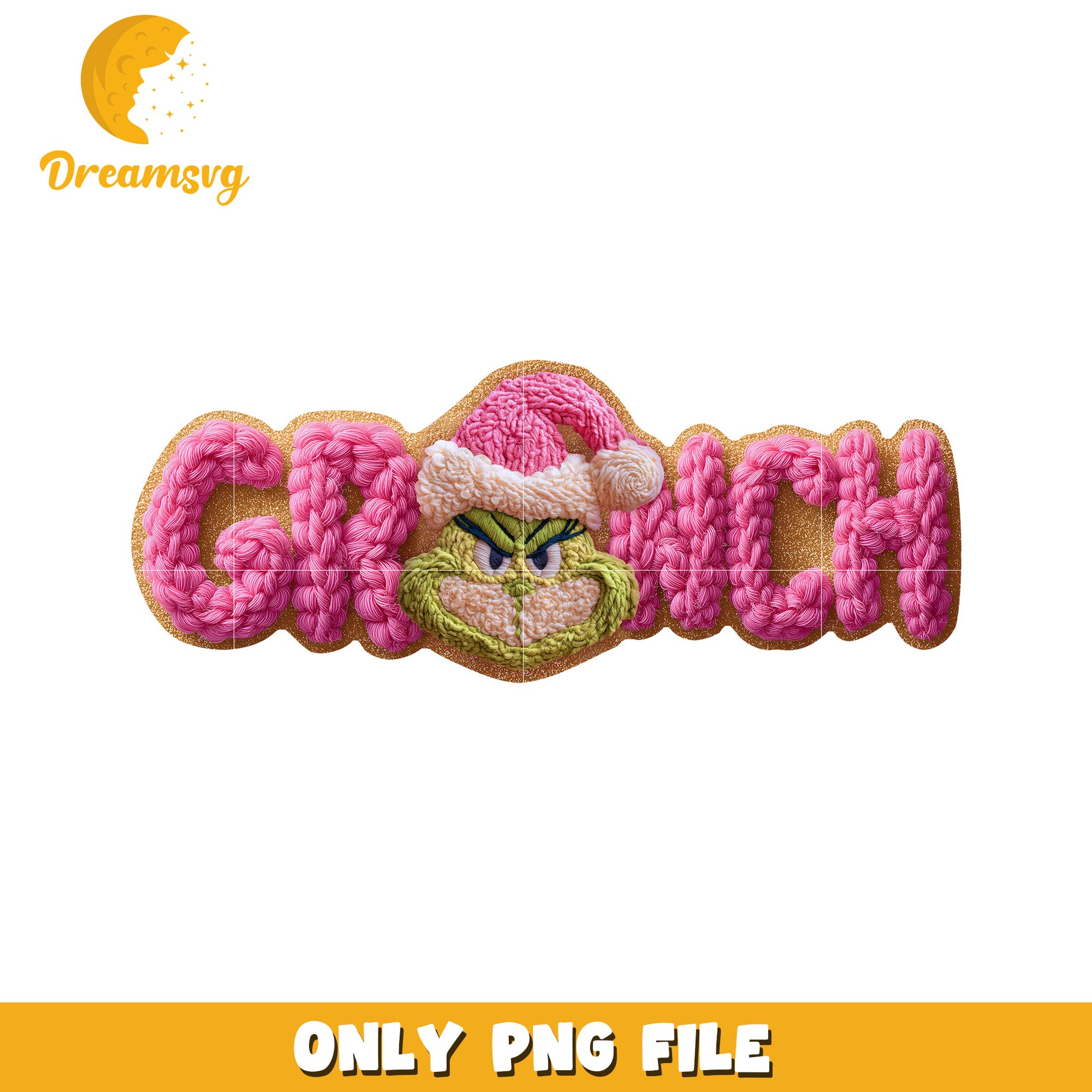 Grinchy design png, spirit christmas​​ png, holiday png