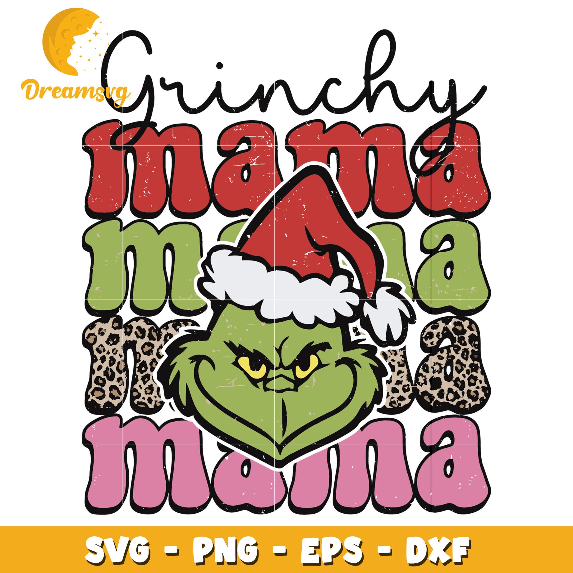 Grinchy mama  svg, Grinch santa hat svg, christmas svg