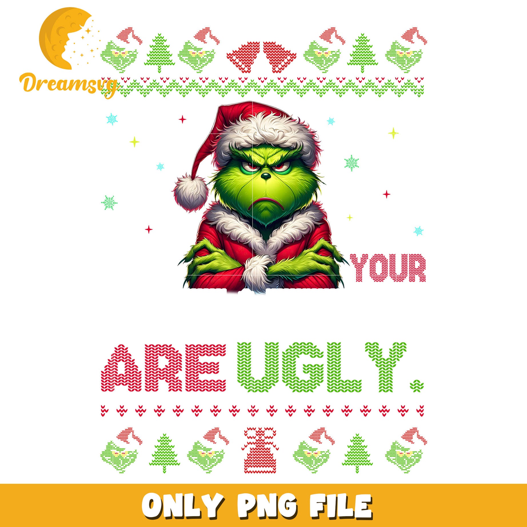 Grinch your are ugly png, is grinch on disney plus​ png