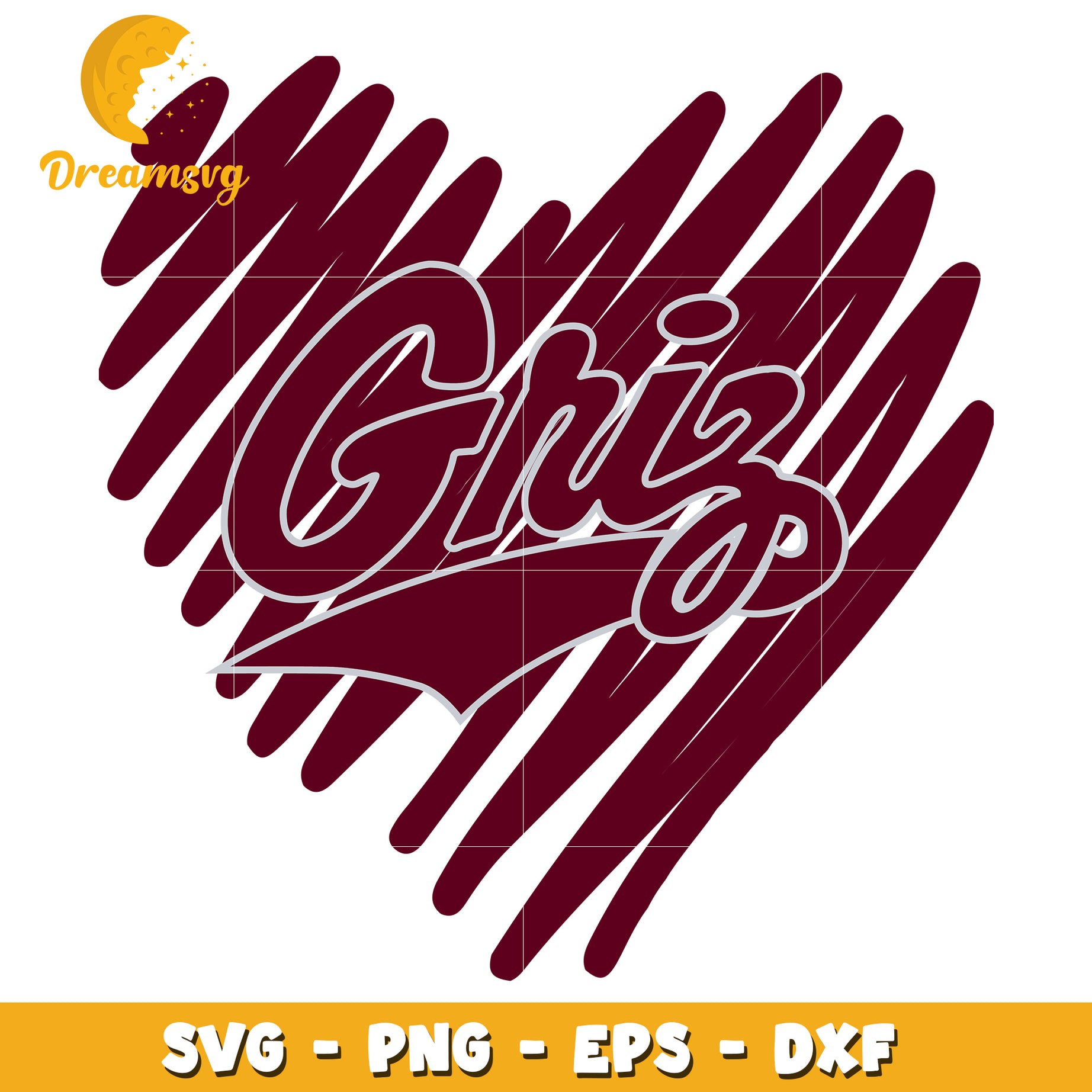 Grizz Heart SVG PNG EPS DXF Cut File