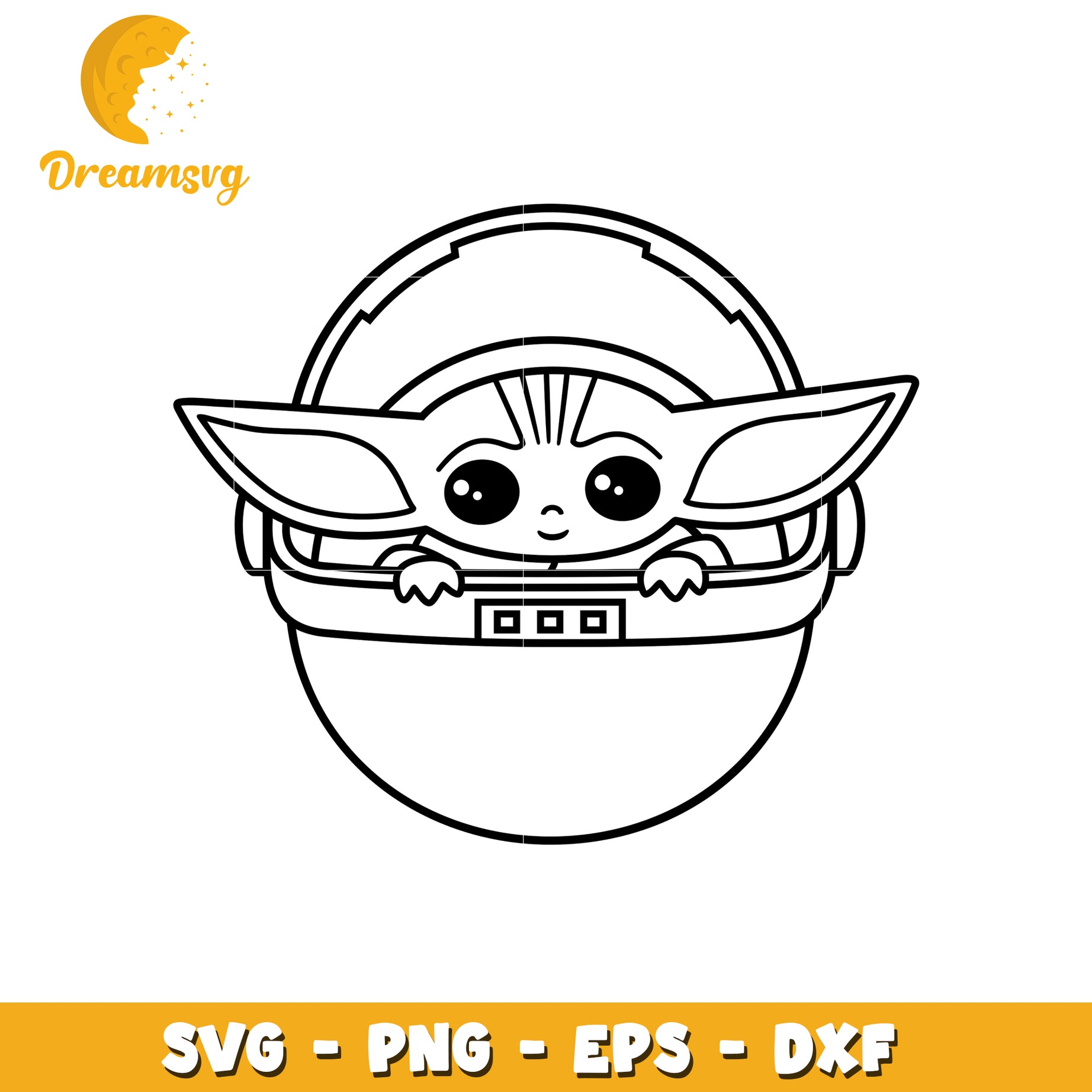 Grogu SVG Cut File for Cricut