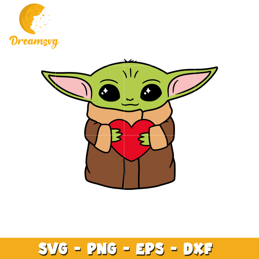 Grogu SVG PNG EPS DXF Cut Files