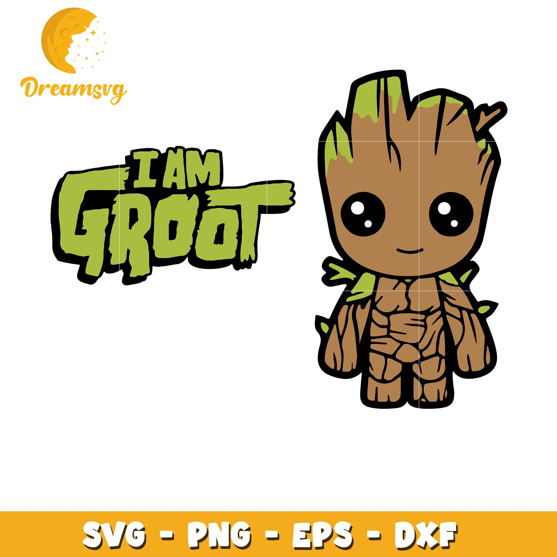 I am Groot character svg, advengers svg, marvel comics svg