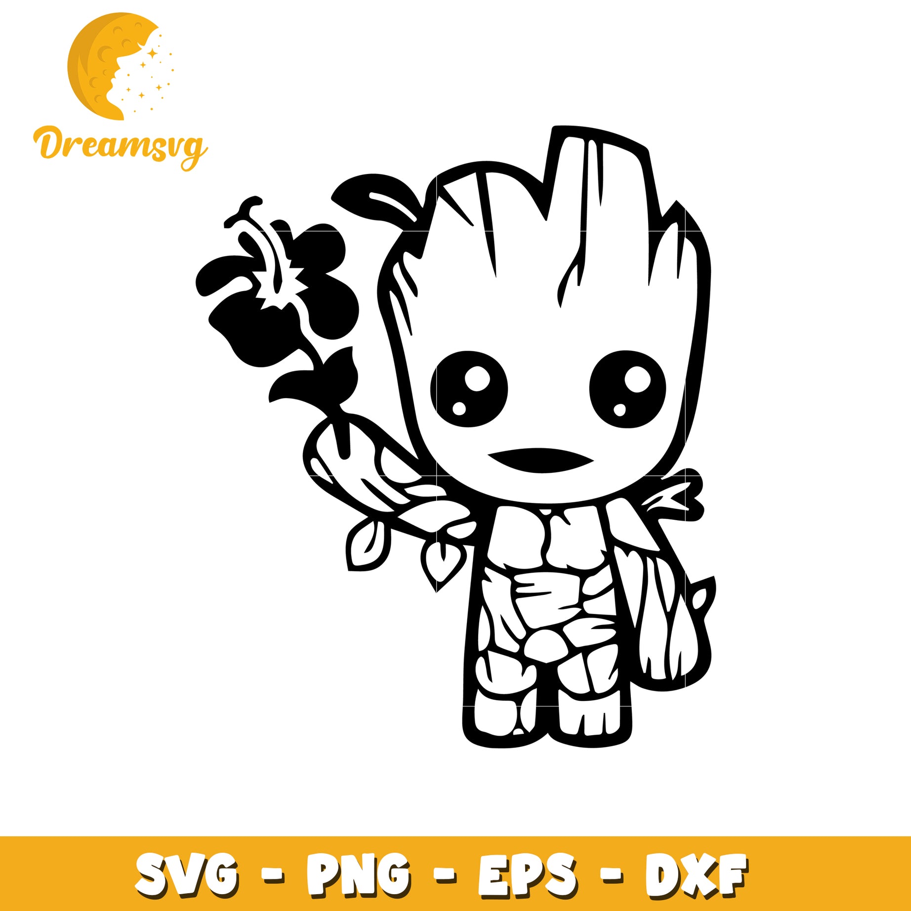 Groot SVG Cut File Flower