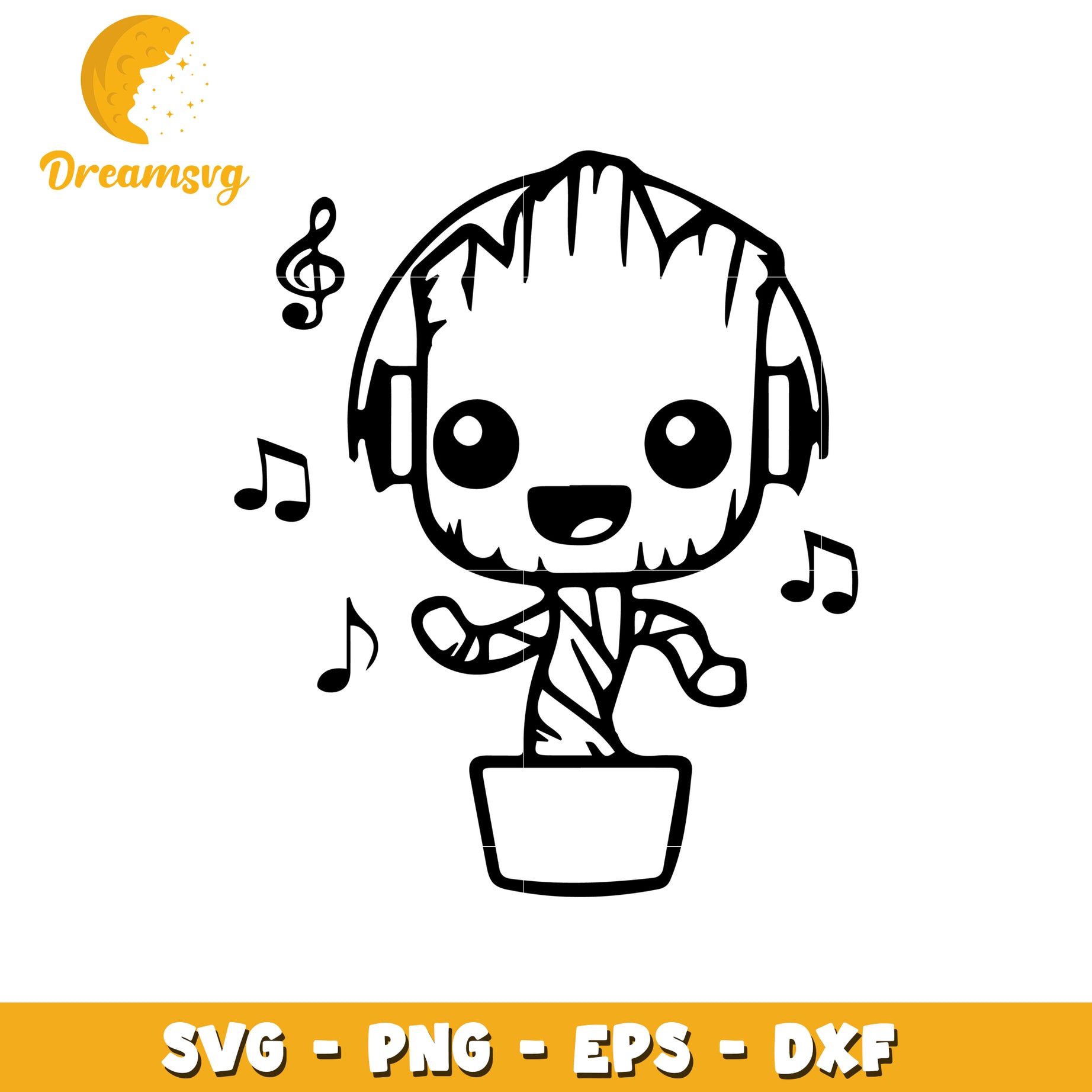 Groots Music SVG Cut File