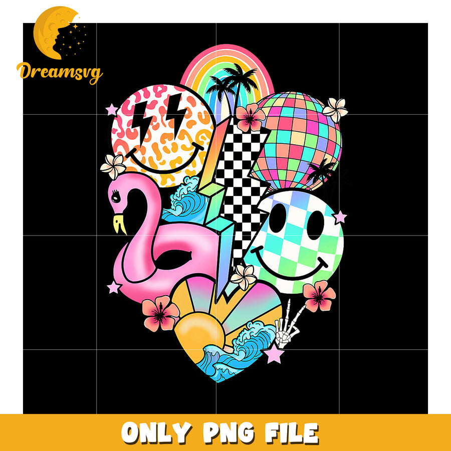 Groovy Retro Summer PNG Sublimation