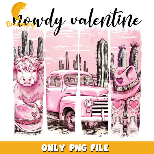 Groovy vintage valentine howdy valentine png, howdy valentine png