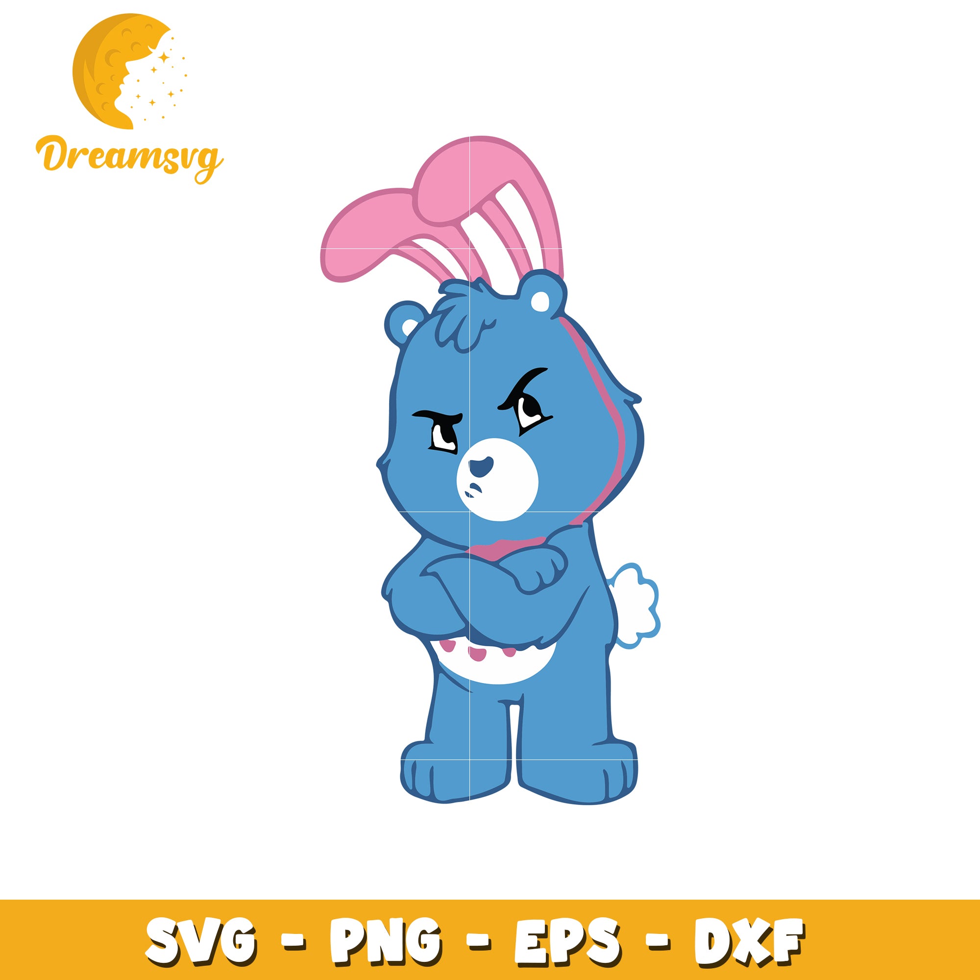 Grumpy Bear Bunny SVG PNG EPS DXF