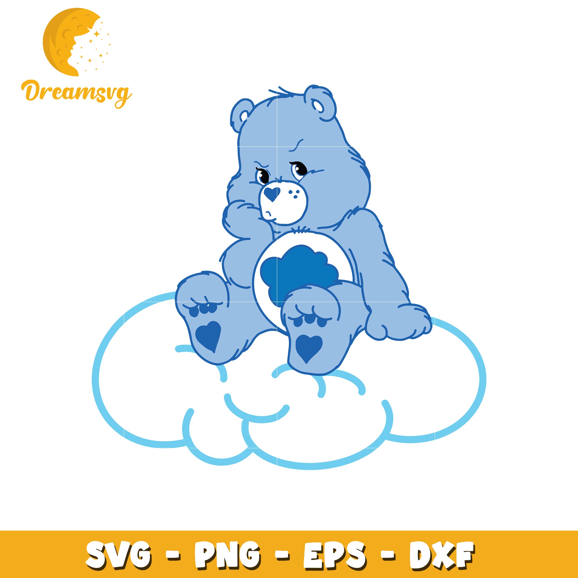 Grumpy Bear SVG PNG EPS DXF Cut File