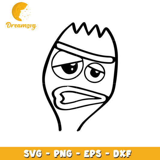 Grumpy Monster Face SVG Cut File