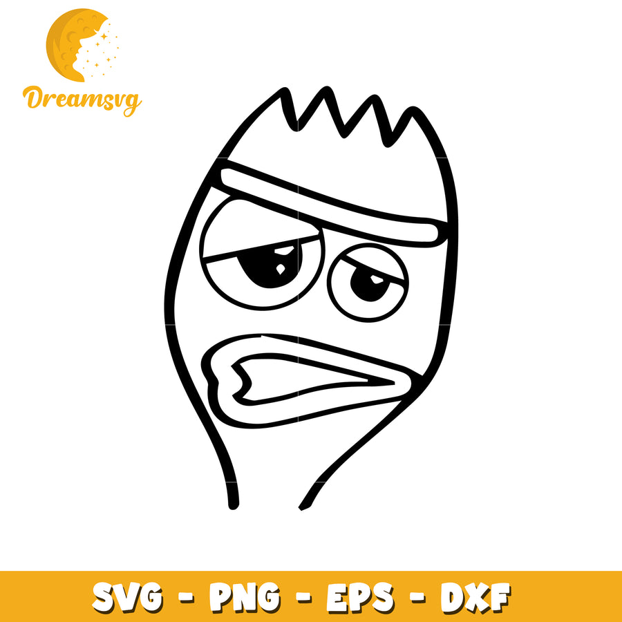 Grumpy Monster Face SVG Cut File