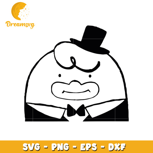 Grumpy gentleman chicken svg, grumpy chicken svg, gentleman chicken svg