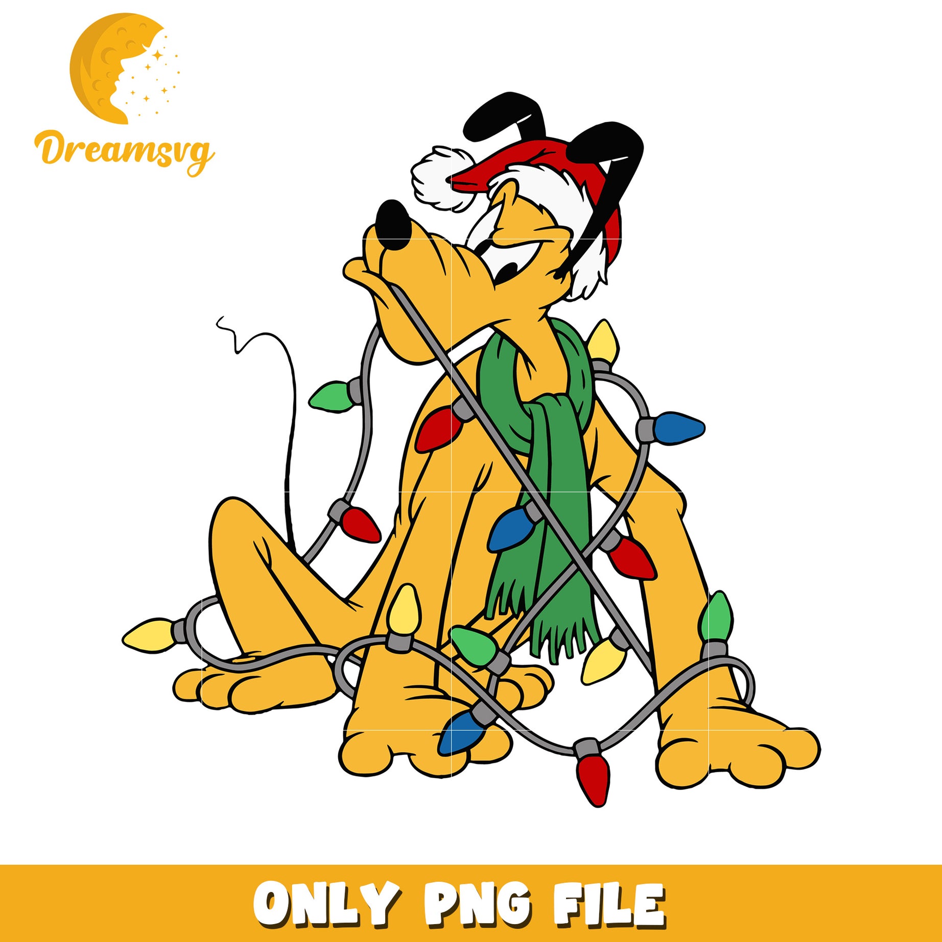 Grumpy pluto christmas png, christmas white png, disney movies png