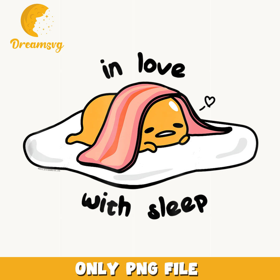 Gudetama In Love With Sleep PNG, Sanrio Lazy Egg, Cute PNG
