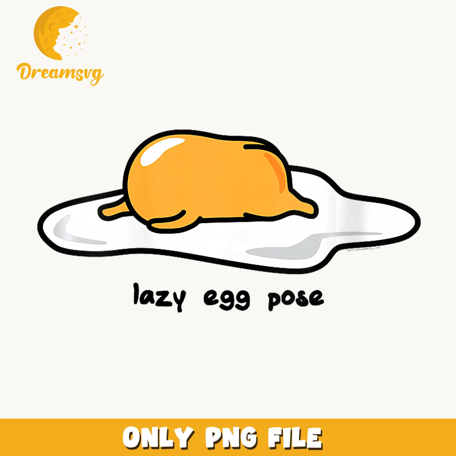Gudetama Lazy Egg Pose PNG, Sanrio Sleepy Design, Cute PNG