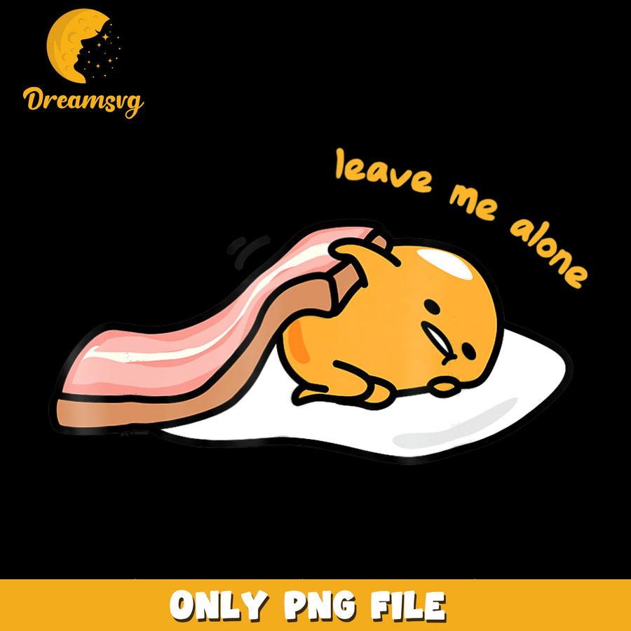Gudetama Leave Me Alone Bacon PNG, Sanrio Lazy Egg, Cute PNG