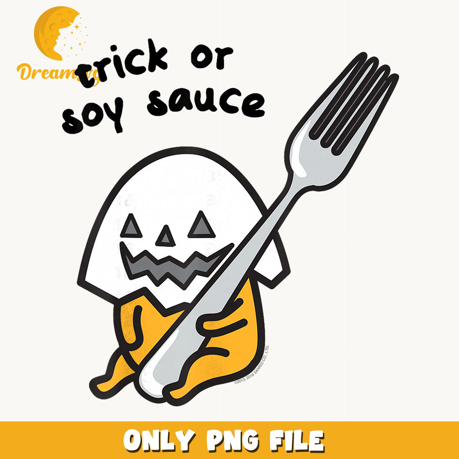 Gudetama Trick Or Soy Sauce PNG, Sanrio Halloween, Lazy Egg PNG