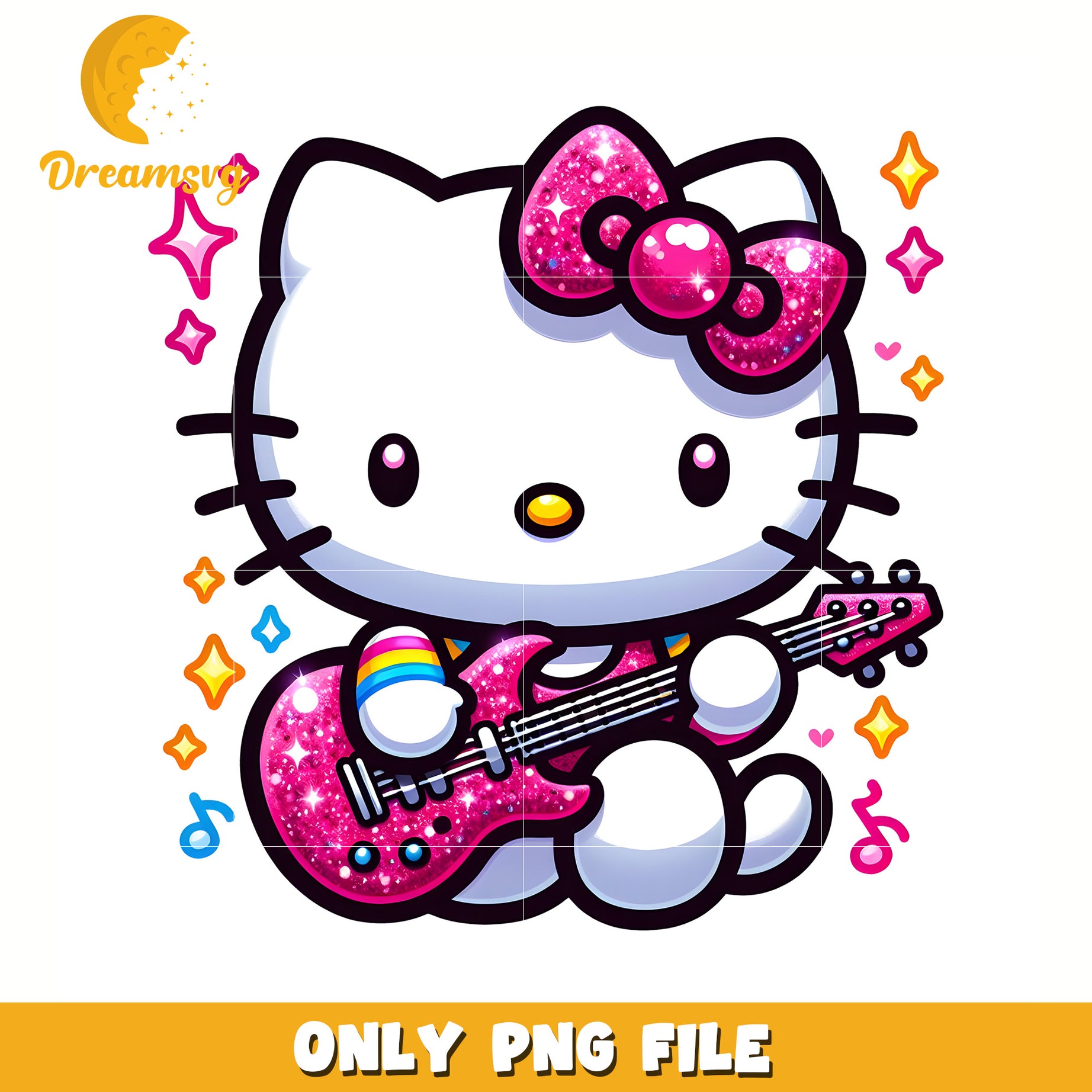 Guitar kitty png, hello kitty cake png, hello kitty crocs png