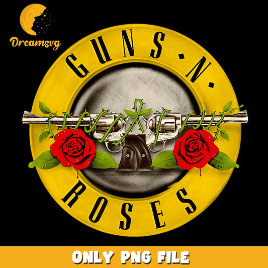 Guns N Roses Classic Logo Band PNG, Rock Music Fan, Vintage PNG