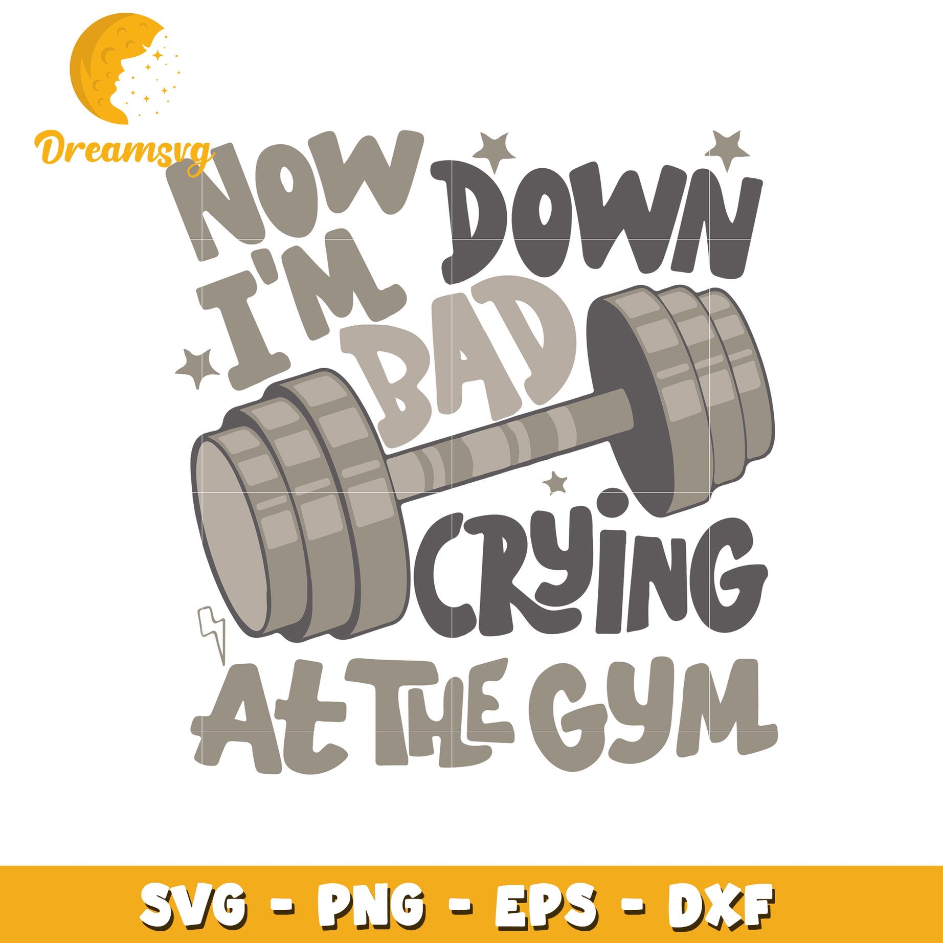 Gym SVG Crying at the Gym Funny Fitness Design