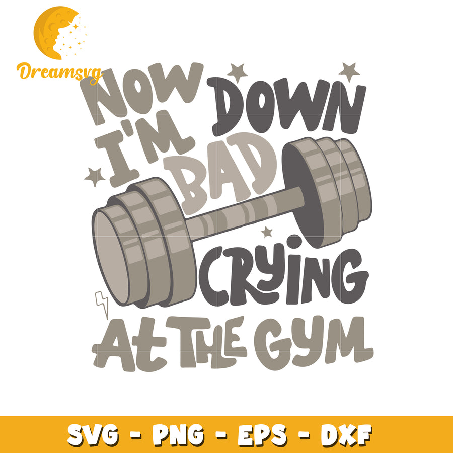 Gym SVG Crying at the Gym Funny Fitness Design