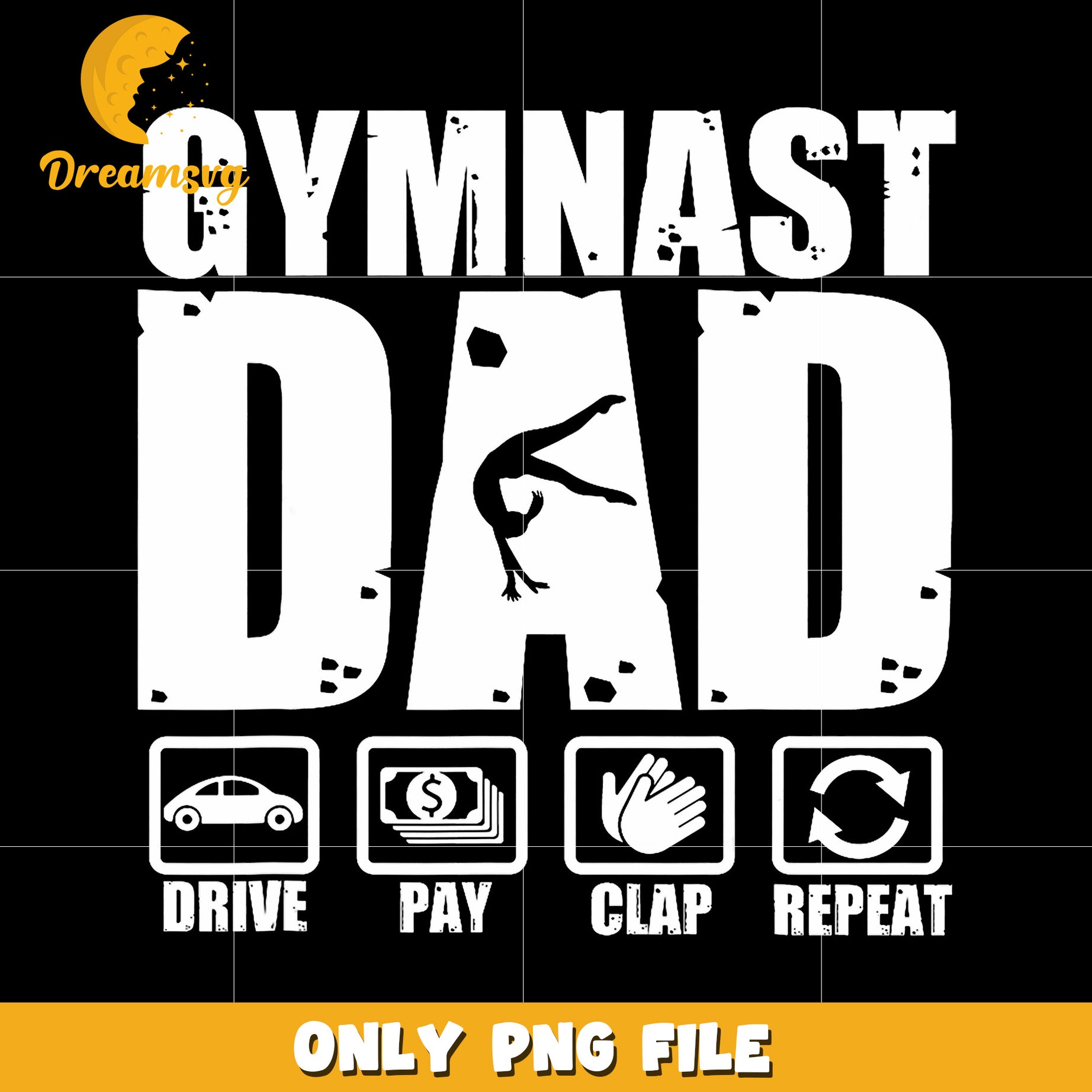 Gymnast dad png, gymnastic png, athletic dad png
