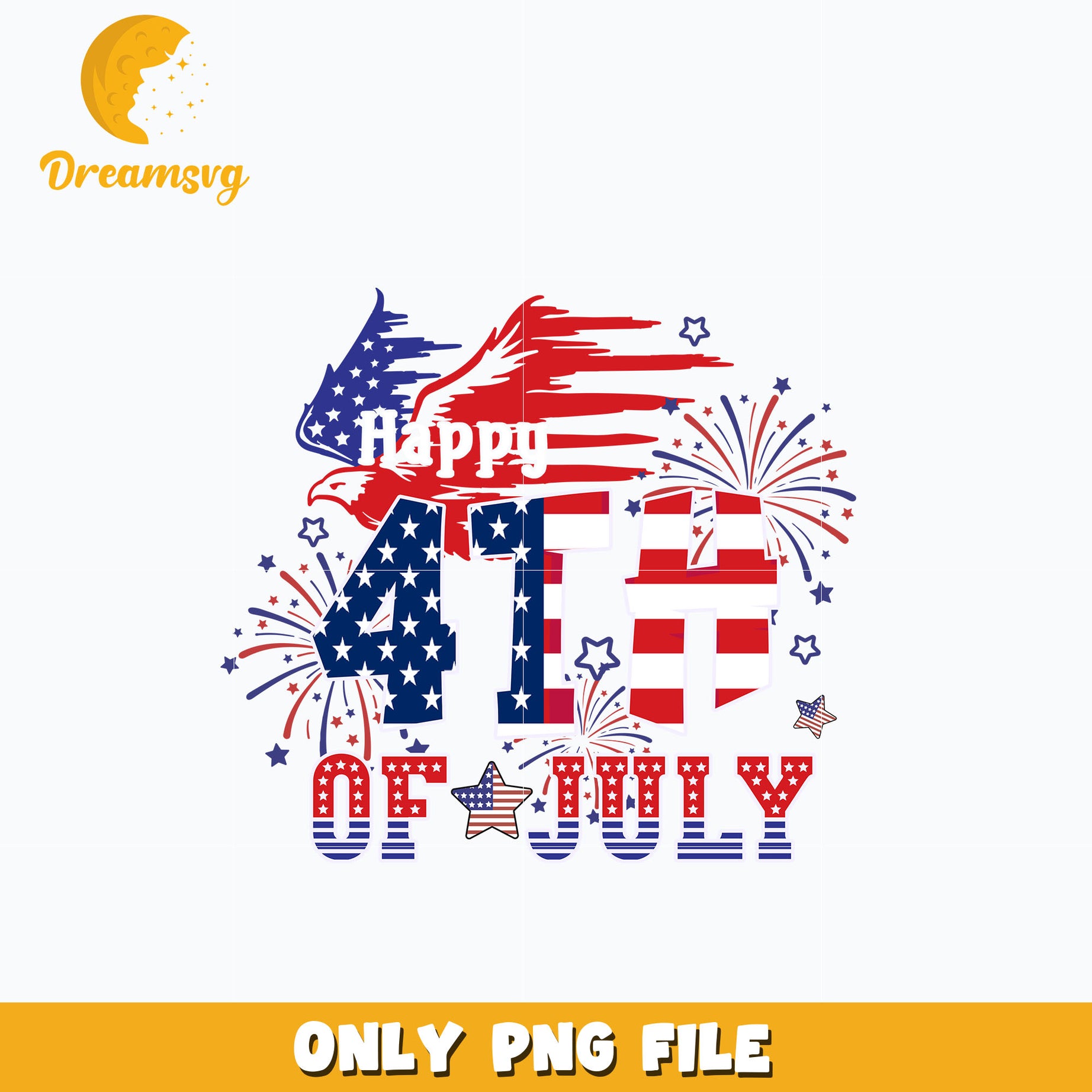 Happy 4th of july design Png