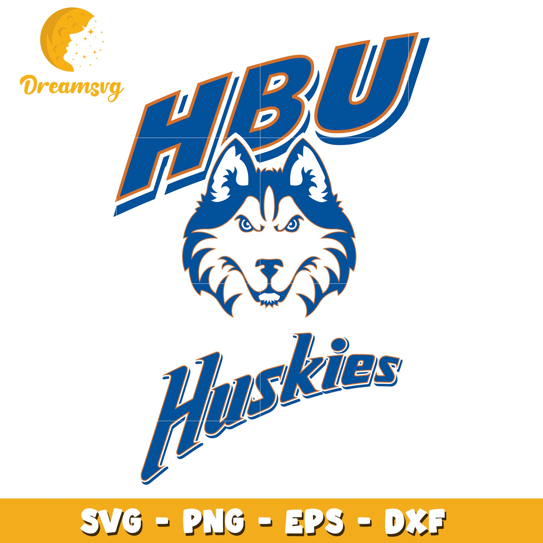 HBU Huskies SVG PNG EPS DXF Cut File