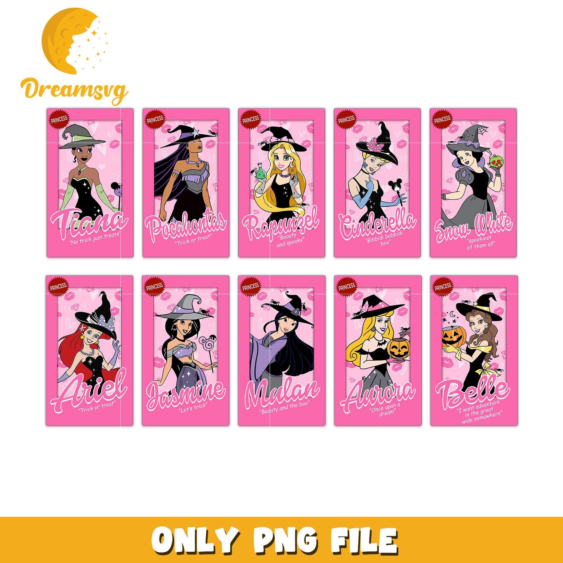 Disney princess barbie tarot card png, disney princess halloween png