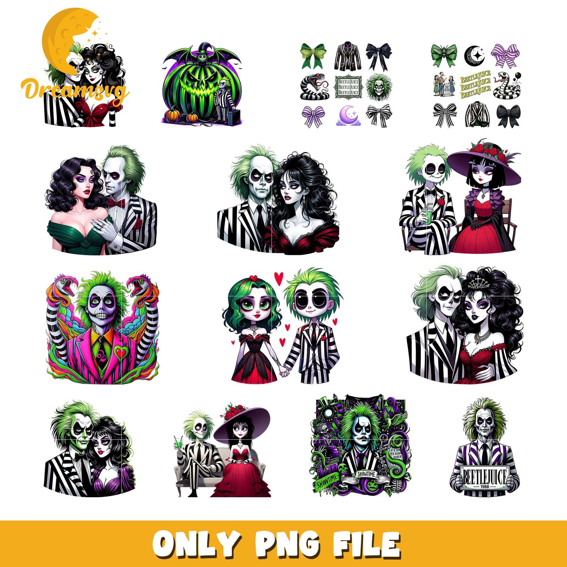 Beetlejuice lydia couple bundle png, lydia beetlejuice​ png