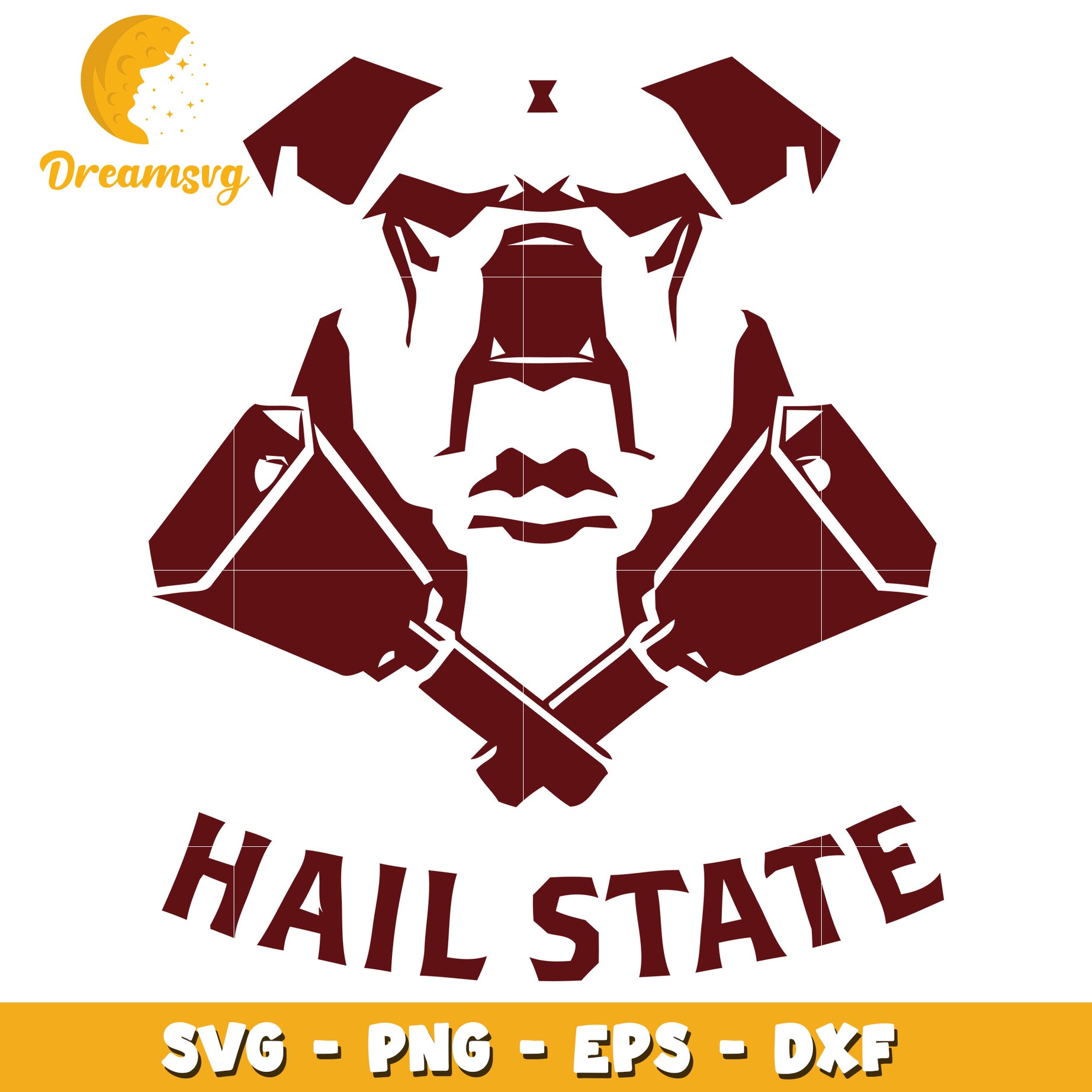 Hail State Bulldog SVG PNG EPS DXF