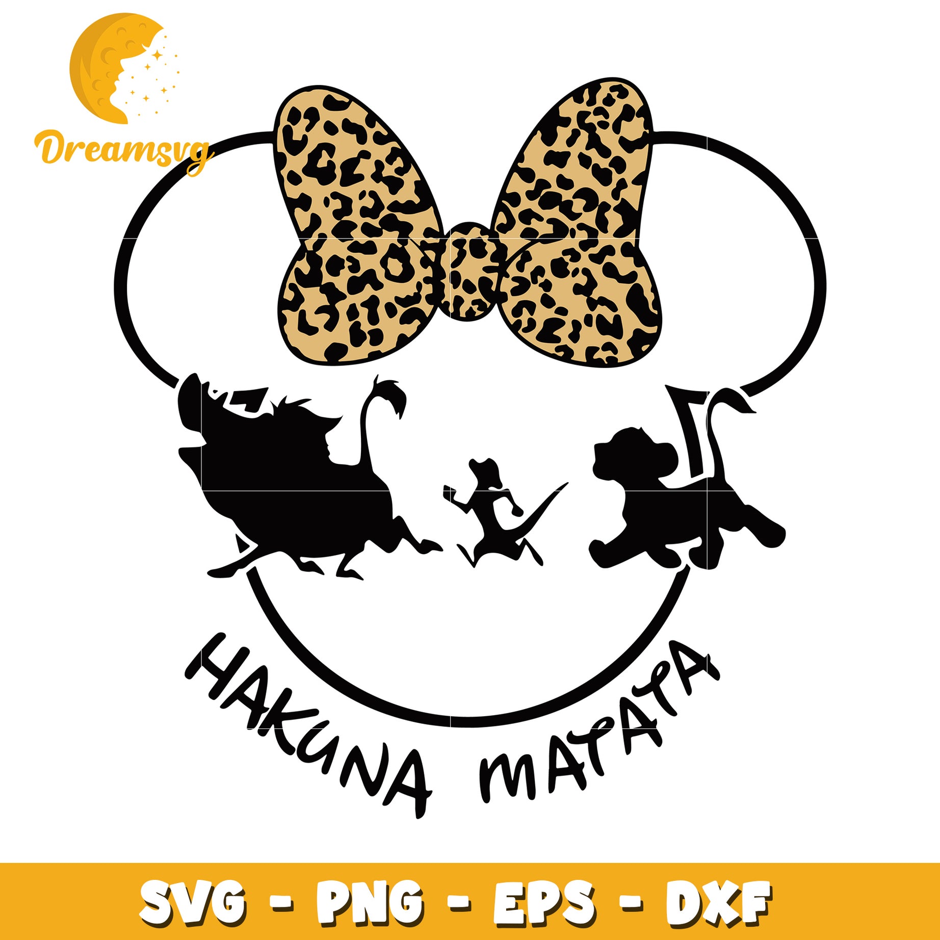 Hakuna Matata Leopard Ears SVG Cut File